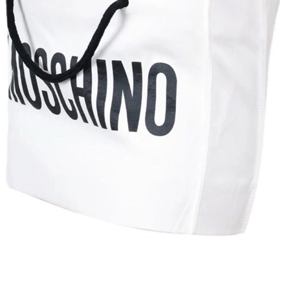 Moschino White Shopper with Black Accents